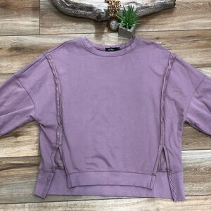 Trendy Queen Lavender Oversized Boxy Sweatshirt
